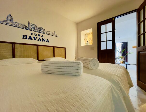 twin room at villaverde bnb in old havana cuba