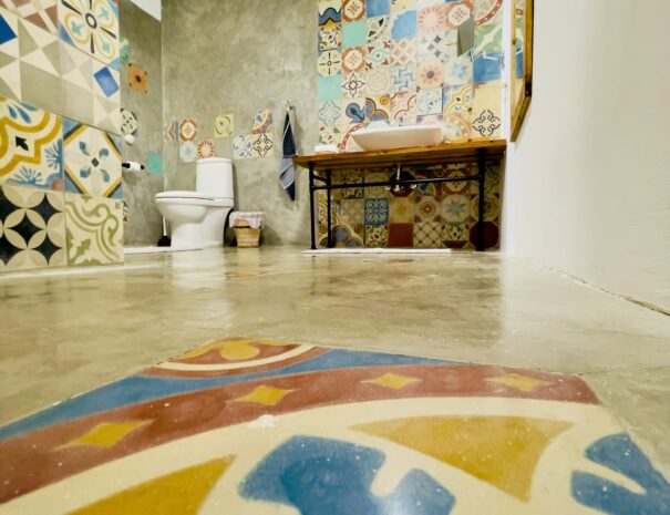 big bathroom at villaverde bnb, old havana, cuba